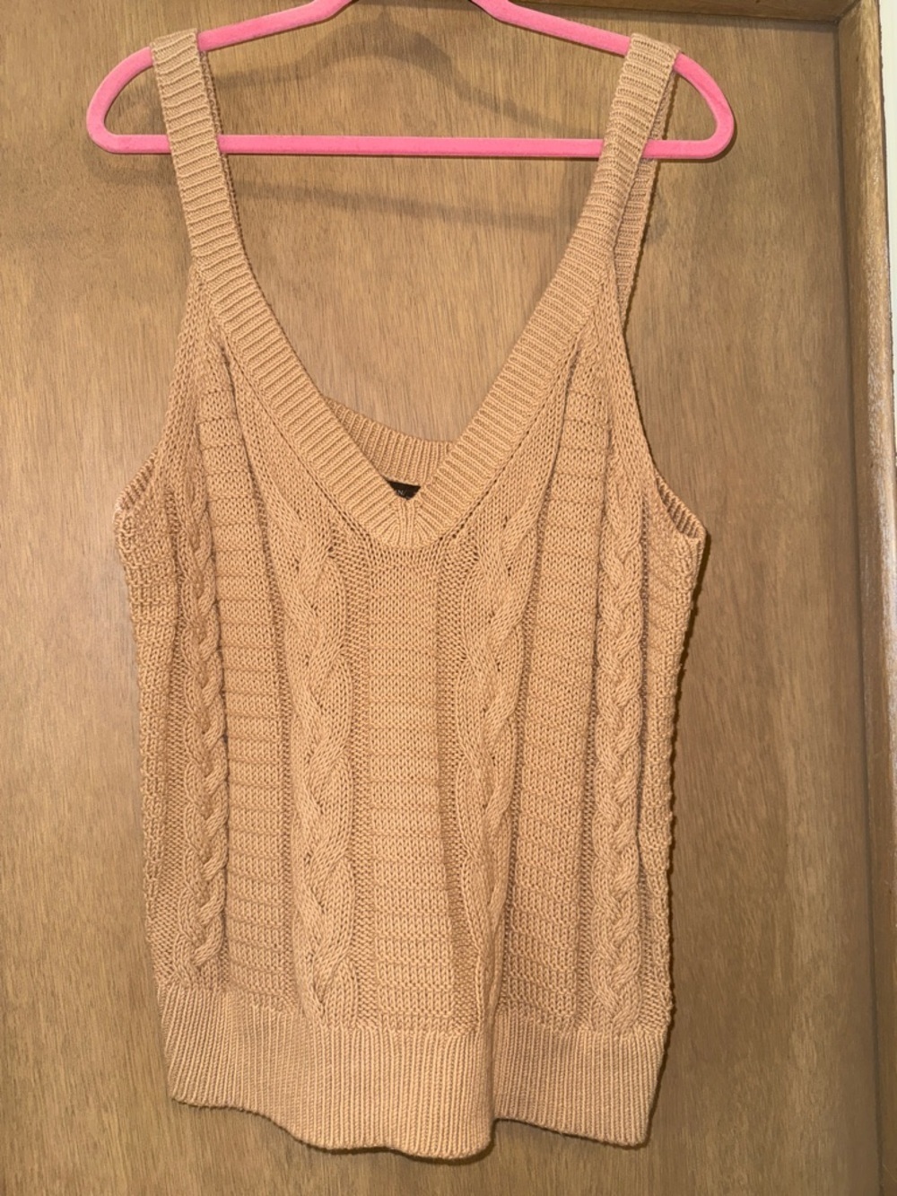 Banana Republic Cable Knit V Neck Sleeveless Sweater Tank XL